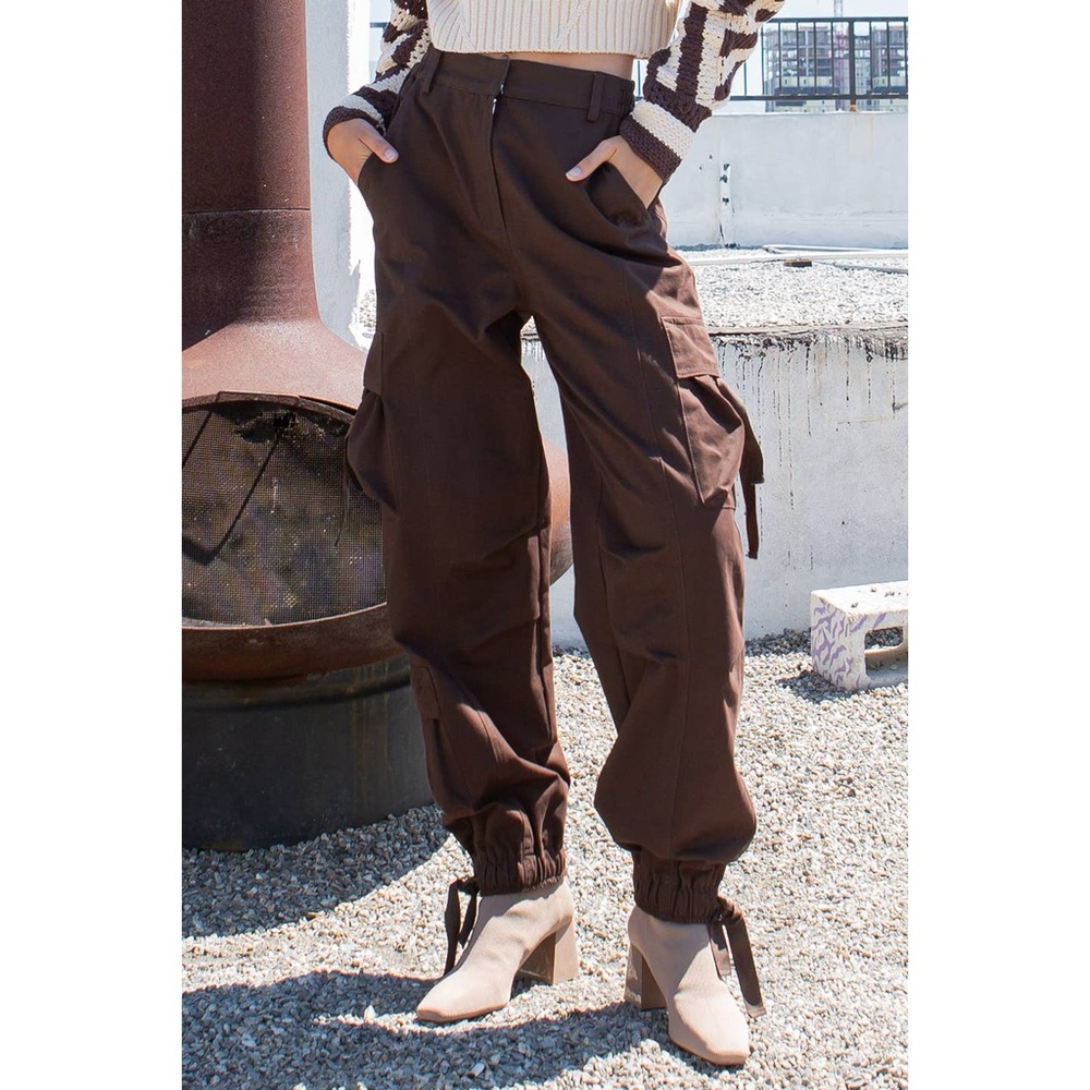 Last PAIR - Brand New Espresso Cargo Pants - Boutique Closeout! Cotton pants!